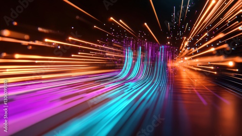 Dynamic abstract design digital realm visual art dark background futuristic viewpoint midjourney concept