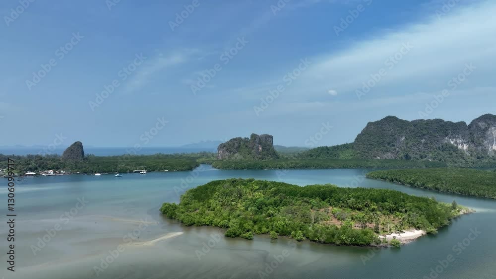 Aerail view of green forest and the sea. natural ecosystems of forests and oceans. concept of natural forest conservation Aerail view of green forest and the sea. natural ecosystems of forests and oceans. concept of natural forest conservation
