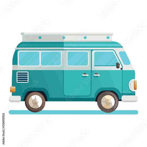 van isolated on white background