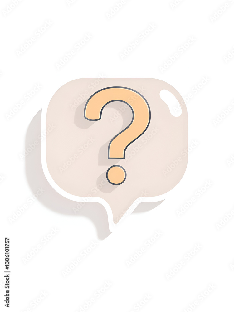 question mark icon in bubble vector illustration