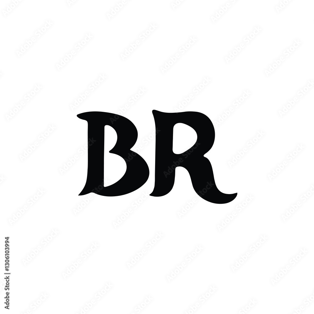 BR monogram logo design letter text name symbol monochrome logotype alphabet character simple logo BR monogram logo design letter text name symbol monochrome logotype alphabet character simple logo