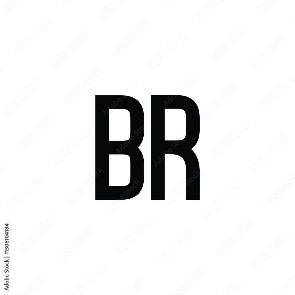 BR monogram logo design letter text name symbol monochrome logotype alphabet character simple logo BR monogram logo design letter text name symbol monochrome logotype alphabet character simple logo