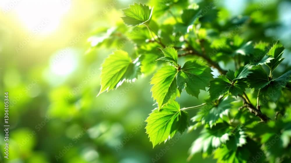 Sunlight Shining Through Vibrant Green Leaves in Nature Close Up Sunlight Shining Through Vibrant Green Leaves in Nature Close Up