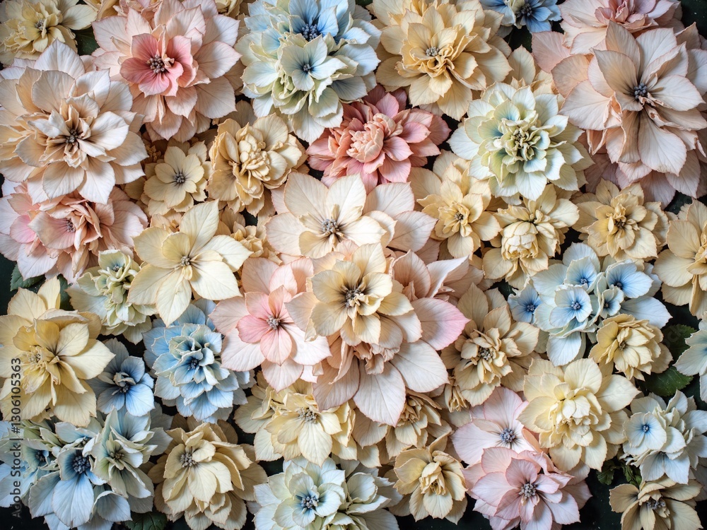 Delicate Background of Pastel Flowers in Soft Tones Delicate Background of Pastel Flowers in Soft Tones