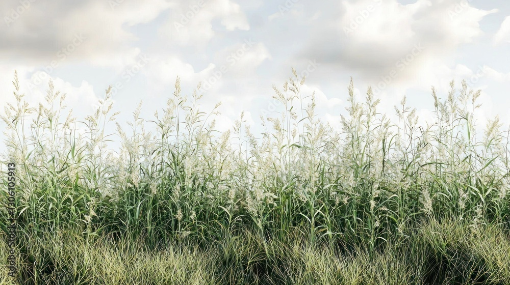 Serene Meadow Under Cloudy Sky: A Tranquil Grassland Scene Serene Meadow Under Cloudy Sky: A Tranquil Grassland Scene