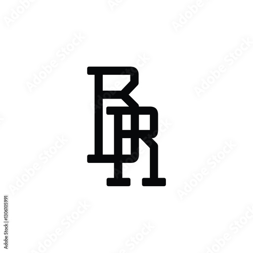 BR monogram logo design letter text name symbol monochrome logotype alphabet character simple logo