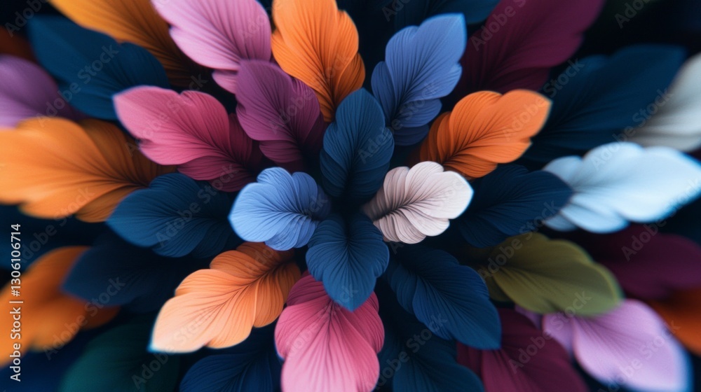 custom made wallpaper toronto digitalAI Generated 3D Floral Ornament Colorful Leaves Abstract Background Decorative Design