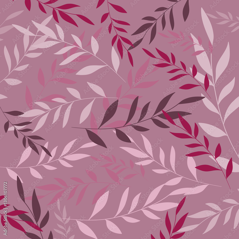 Minimalist Line Pattern Leaf Background Minimalist Line Pattern Leaf Background