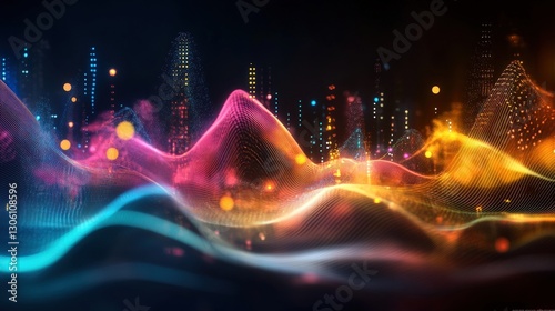 Abstract digital art midjourney visual composition dark background digital environment surreal concept