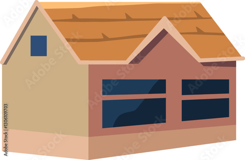 Farm barn building vector illustration