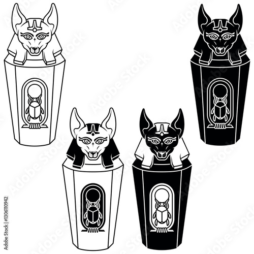 Canopic Jar of the God of Death Anubis