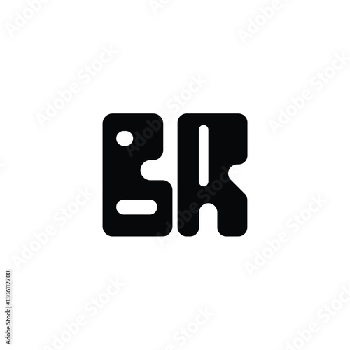 BR monogram logo design letter text name symbol monochrome logotype alphabet character simple logo
