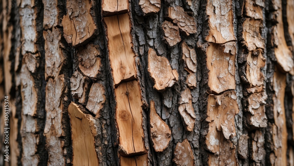 Textured close-up of tree bark showcasing natural patterns and tones ideal for backgrounds and nature-themed designs. Textured close-up of tree bark showcasing natural patterns and tones ideal for backgrounds and nature-themed designs.