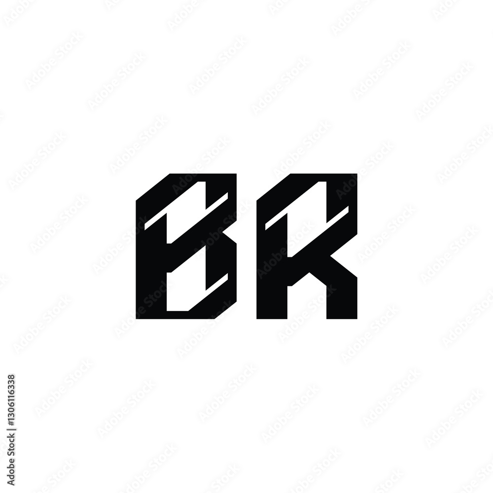 BR monogram logo design letter text name symbol monochrome logotype alphabet character simple logo BR monogram logo design letter text name symbol monochrome logotype alphabet character simple logo