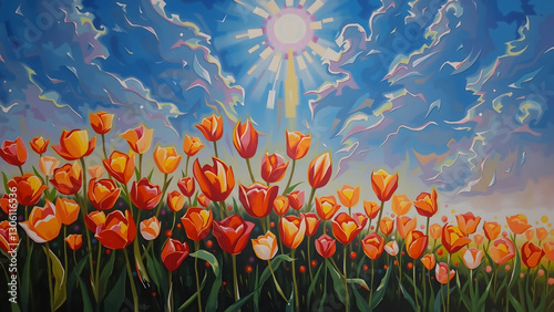 flowers on blurred nature background banner for website