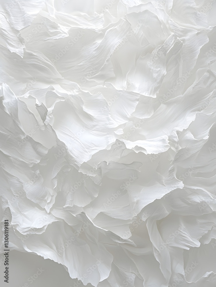 Fototapeta premium Delicate White Petals Creating Soft Textures and Patterns in Abstract Floral Design for Artistic Background or Decoration