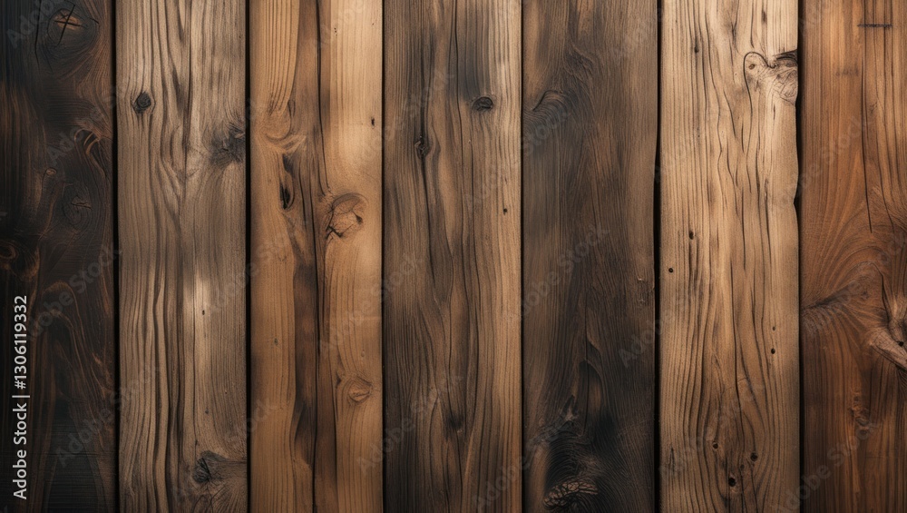 Obraz premium Rustic wooden planks background showcasing varied textures and shades of natural wood ideal for design and aesthetic projects
