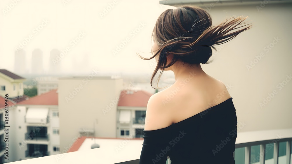 view of a woman backview by mono city view of a woman backview by mono city