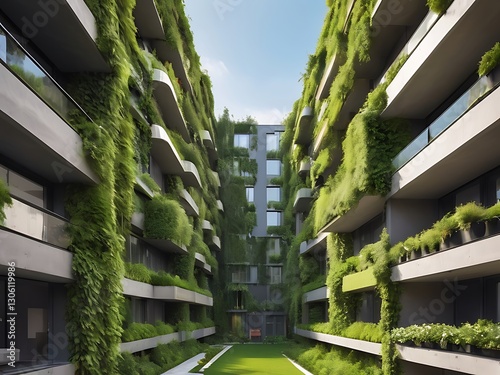 Image of a sustainable and connected building design photo