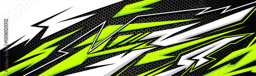 Abstract Car decal design vector. Graphic abstract stripe racing background kit designs for wrap vehicle, race car, rally, adventure and livery.