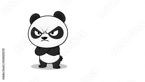 An carton angry bear looking to the camera