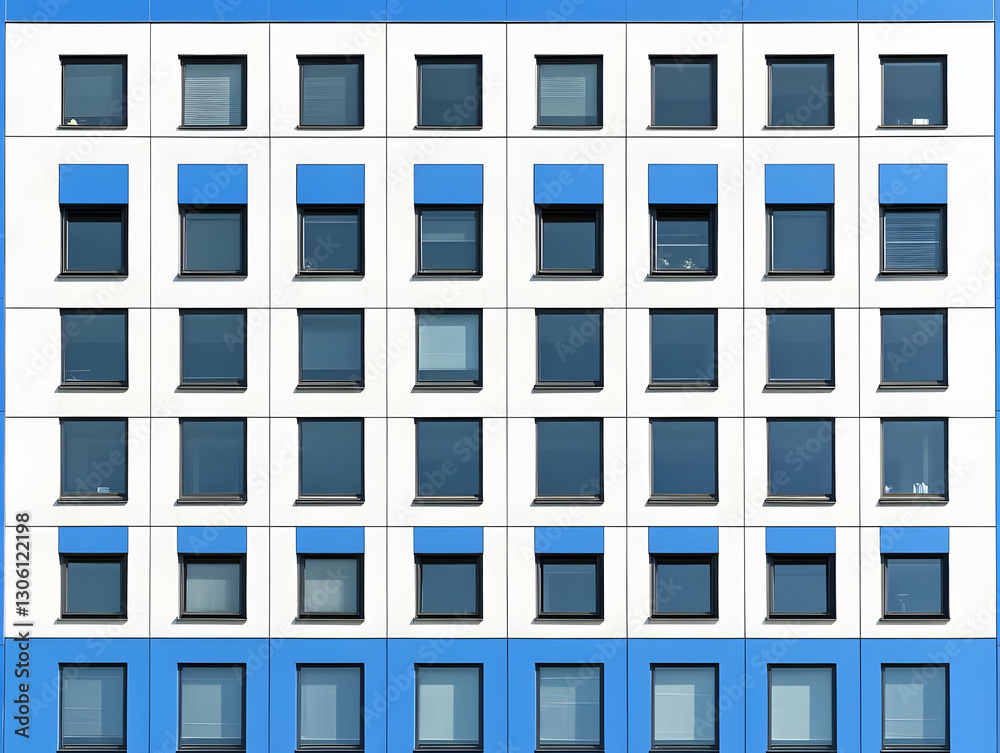Geometric Building Facade, Abstract Architectural Illustration Geometric Building Facade, Abstract Architectural Illustration