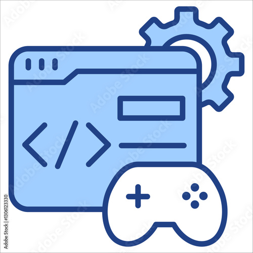 Game Development Simple Icon Vector Illustration Concept