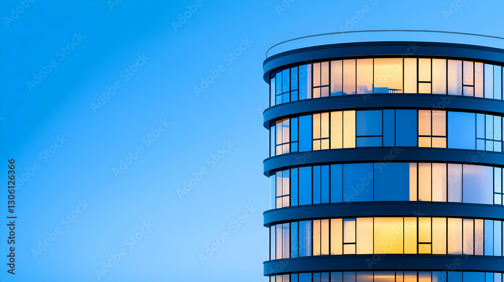 Night Cityscape 3D Render of Modern Building