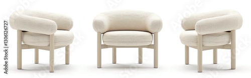 Bouclé Upholstered Armchair