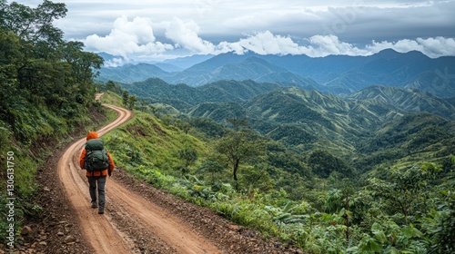 Solo Hike Through Verdant Mountains: A Journey of Serenity