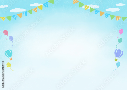 空と気球の背景