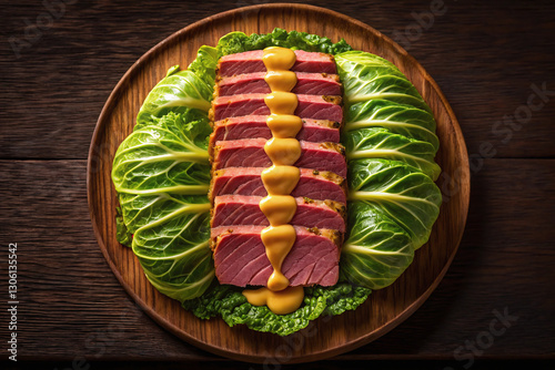 Delicious Corned Beef and Cabbage with Mustard Sauce Recipe photo