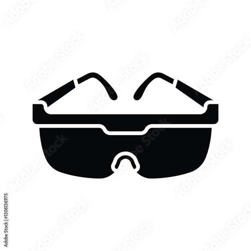 safety glasses icon vector design template simple and clean