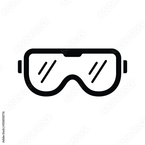 safety glasses icon vector design template simple and clean