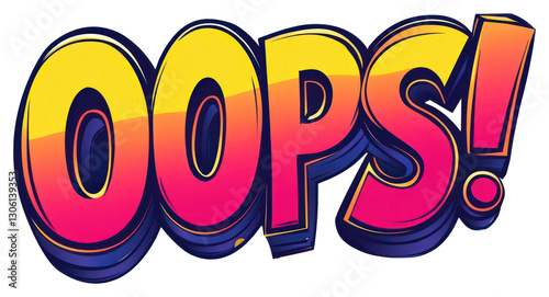 PNG Text comic oops art.