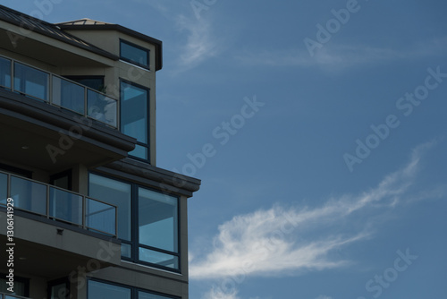 Top floor of new contemporary condo building on Alki photo