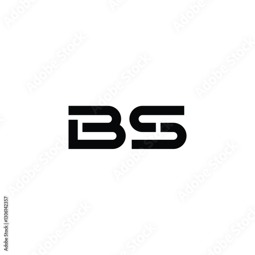 BS monogram logo design letter text name symbol monochrome logotype alphabet character simple logo