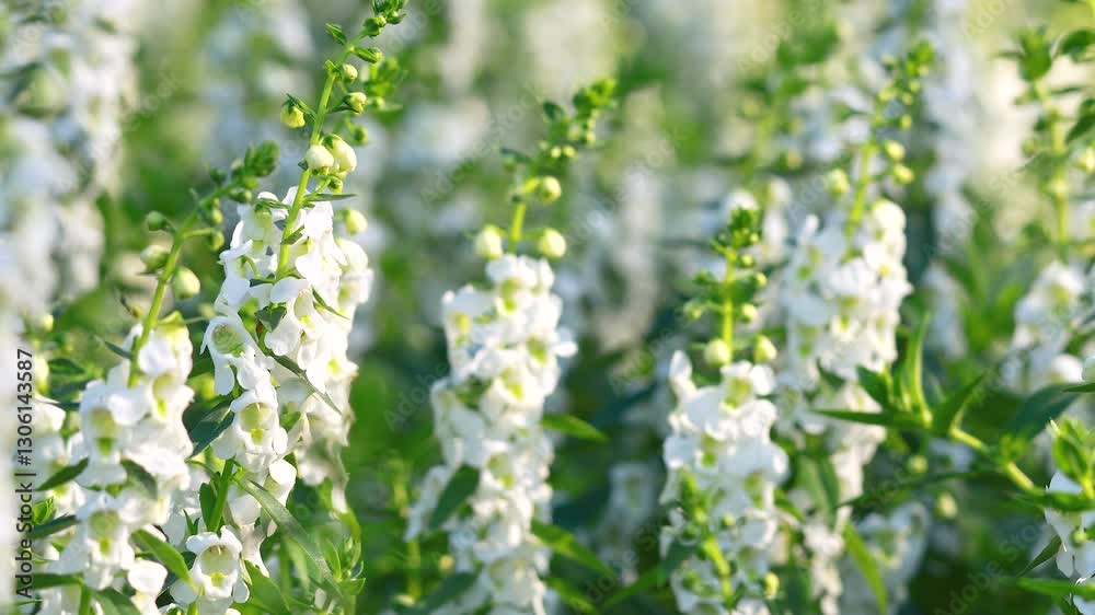White Willowleaf Angelon Flowers in Bloom White Willowleaf Angelon Flowers in Bloom