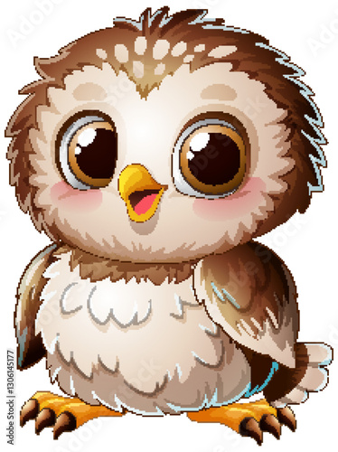 Adorable Baby Owl Illustration