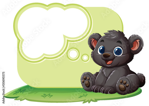 Cute Bear with Thought Bubble
