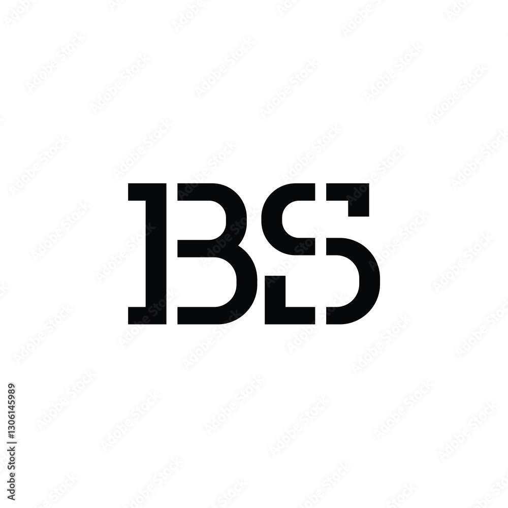 BS monogram logo design letter text name symbol monochrome logotype alphabet character simple logo