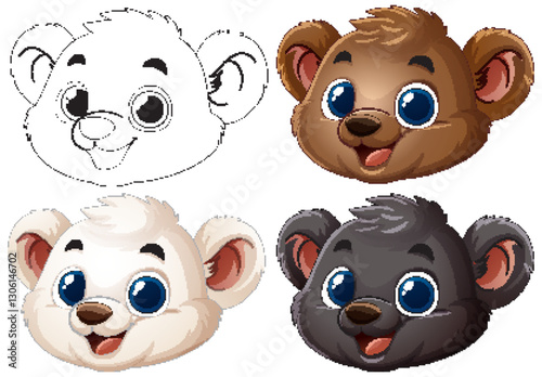 Adorable Baby Bear Faces Collection