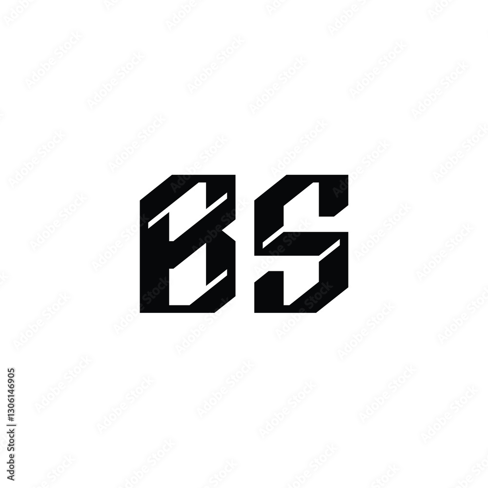 BS monogram logo design letter text name symbol monochrome logotype alphabet character simple logo BS monogram logo design letter text name symbol monochrome logotype alphabet character simple logo