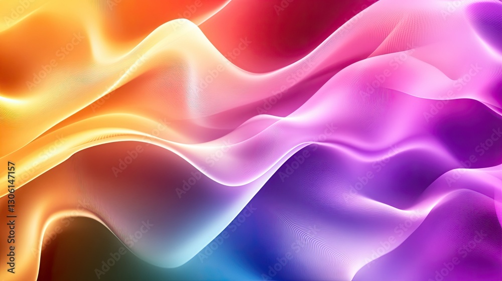 Obraz premium A minimalistic 3D abstract background with soft pastel waves and subtle lighting creating a calm and modern aesthetic.