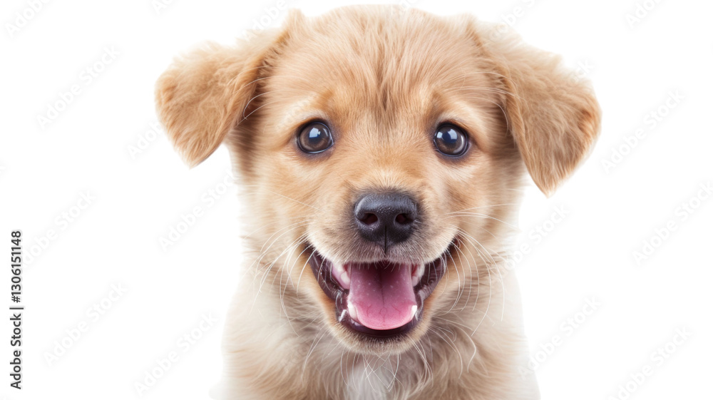 Happy Puppy Portrait for Studio Shot on white or transparent png Happy Puppy Portrait for Studio Shot on white or transparent png