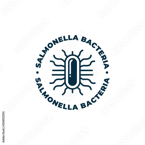 Salmonella Bacteria and virus logo vector