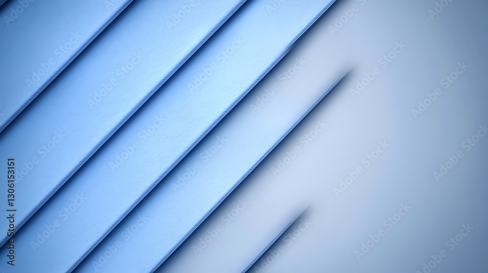 Obraz premium Abstract Blue Diagonal Stripes Soft Light Background. AI Generated