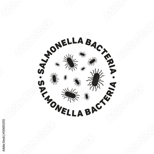 Salmonella Bacteria and virus logo vector