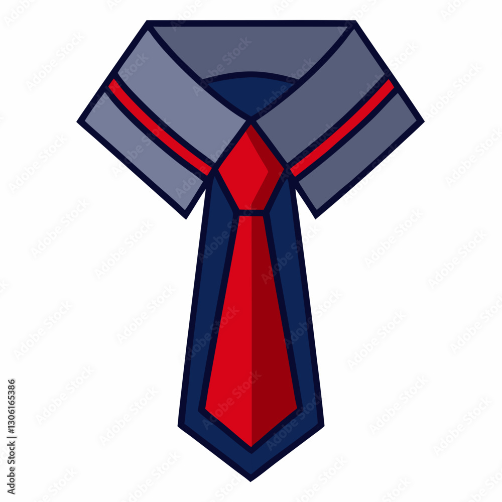 Ascot Tie Vector on White Background Ascot Tie Vector on White Background
