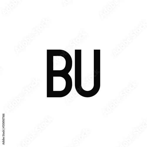 BU monogram logo design letter text name symbol monochrome logotype alphabet character simple logo